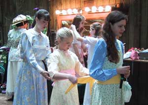 Backstage before "Music Man", 2001