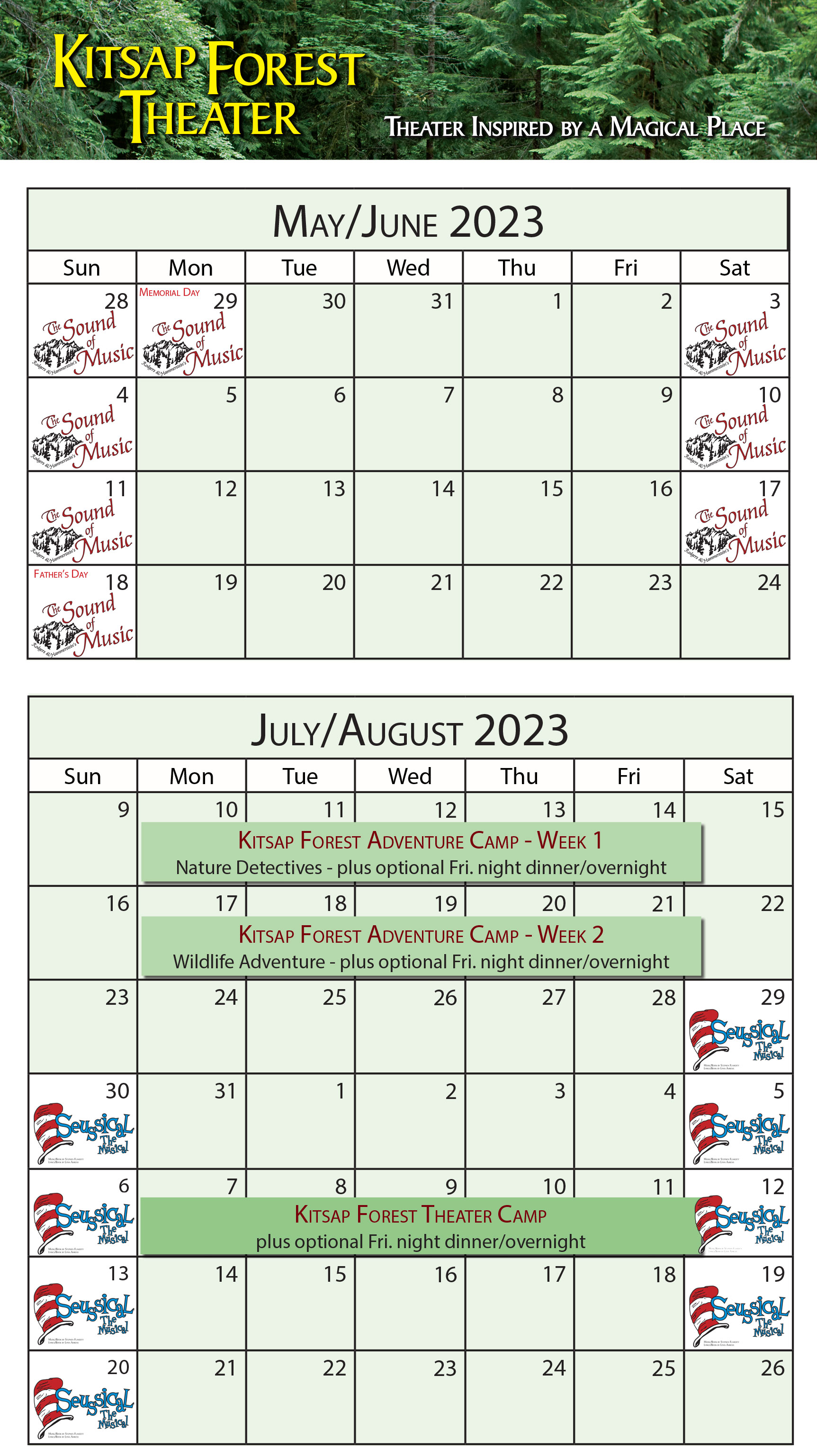 2023 Season Calendar